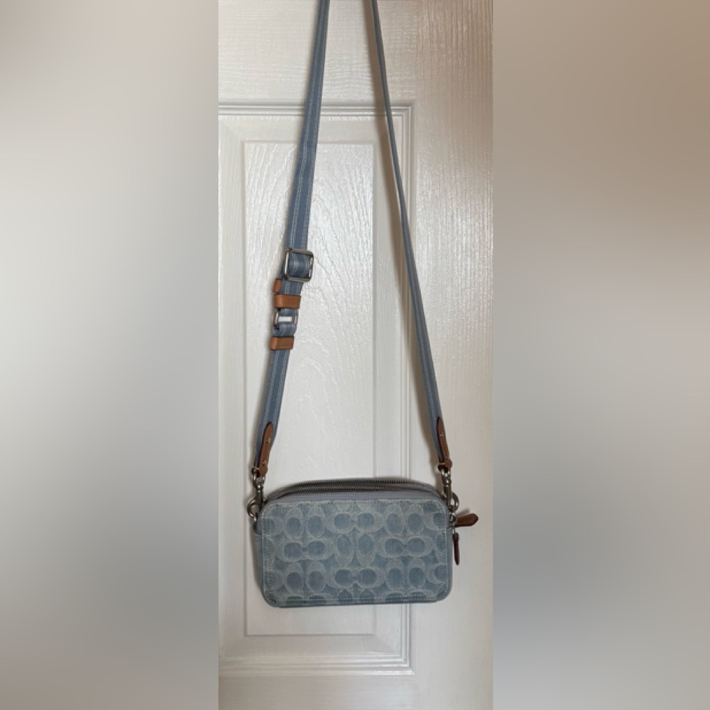 Coach kira denim crossbody bag